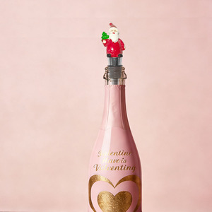 Tapón de <span class=keywords><strong>Vino</strong></span> Reutilizable con Diseño Navideño de <span class=keywords><strong>Caperucita</strong></span> <span class=keywords><strong>Roja</strong></span> y Santa Claus Recogiendo el Árbol - Product Image 3