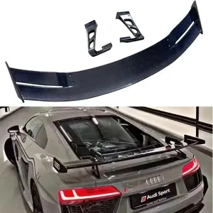 For Audi TT TTRS R8 Carbon Fiber Rear Spoiler Racing Spoiler Wing with hole cut Universal racing spoiler S3 S5 R8 Universal