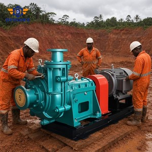 Bomba de Lodos Horizontal de Alta Resistencia, con Extremo Húmedo de Aleación de Cromo, Resistente a la Abrasión, Motor Eléctrico, para Uso Industrial y Minero, con Certificación CE e ISO - Product Image 1