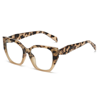 Lunettes de myopie à grand cadre pour célébrités d'internet, verres unis chauds croisés, bloquant le bleu, 5111