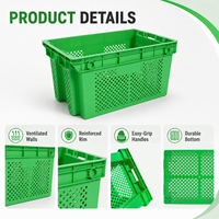 Caisses en plastique standard européennes empilables pour un stockage efficace |   Usage industriel solide