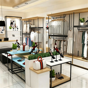 Présentoir Carré Personnalisé HongMing pour Vêtements Féminins – Support et Étagère en Fer pour Magasins et Centres Commerciaux en Chine - Product Image 3
