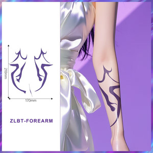 สติกเกอร์สักหน้าชั่วคราวสีม่วง กันน้ำ สำหรับคอสเพลย์ เต้นรำ งานเทศกาล ปาร์ตี้ อุปกรณ์แต่งหน้า สำหรับมืออาชีพ - Product Image 4