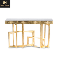 Vente en gros de table console design antique unique en métal poli fait main meubles de salon classiques table console