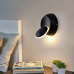 공장 도매 조정 가능한 거실 침실 호텔 교수형 조명 LED 360 도 회전 달 벽 램프