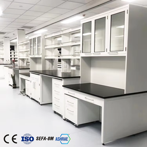 China 'Aangepaste Nieuwe Productie Modulaire Laboratoriumeiland Bank Lab Meubelen Met Reagensrek & Hangende Kast - Product Image 5
