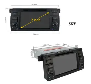 Direksiyon kontrolü Android 10 dokunmatik ekran 7 inç ekran 1 Din GPS navigasyon araç DVD oynatıcı oynatıcı BMW E46 M3