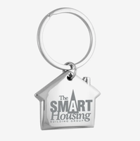 Porte-clés en métal personnalisé « Home Sweet Home », cadeau promotionnel, cadeau de pendaison de crémaillère, souvenir avec logo d'entreprise immobilière