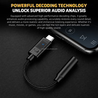 Nouvel amplificateur de décodage DAC portable KZ AM02, adaptateur audio USB C vers 3,5 mm avec réglage d'égaliseur professionnel à 4 étapes pour iPhone Samsung