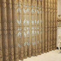 Rideaux en voile jacquard à motifs floraux pour salon et chambre à coucher, panneaux de rideaux semi-transparents épais, écologiques, toutes saisons