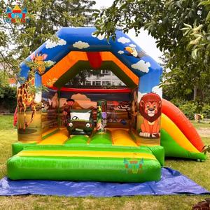 WINWAYTOYS Commercial Safari Jungle <b>Inflatable</b> Bouncy Castle PVC 4x3.5m for Sale - Product Image 5