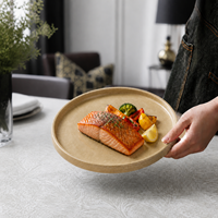 Assiette à dîner en céramique, assiette de service ronde minimaliste, vaisselle moderne pour la maison, l'hôtel, le restaurant
