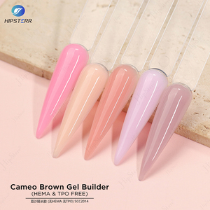Gel Constructeur Rose Nude Hema Free Sans TPO pour Extension d'Ongles, Gel UV Professionnel Marron Cameo, Manucure Personnalisée avec Logo - Product Image 4