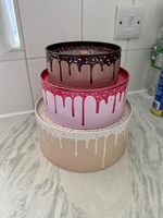 Ensemble de rangement pour gâteaux et biscuits, boîtes de rangement rondes empilables en métal pour la cuisine