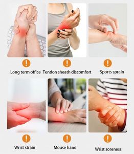 ขายส่งที่รัดข้อมือบรรเทาอาการปวด ที่รัดข้อมือแบบยืดหยุ่นบางพิเศษ ทนทานต่อการฉีกขาด ใช้ซ้ำได้ เหมาะสำหรับทั้งสองมือ - Product Image 6