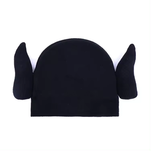 Oem 2024 Custom Nieuwe Monster Design <span class=keywords><strong>Skull</strong></span> Cap Jacquard Cuffleless Beanie Met Oor - Product Image 4