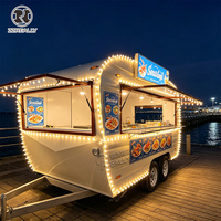 Remorque de restauration certifiée DOT pour l'Europe, camion flexible pour smoothies, chariot de restauration extérieur pour hot-dogs
