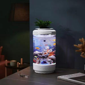 Tanque de peces de escritorio pequeño tanque de medusas tanque de peces de lucha ecológica <span class=keywords><strong>acuario</strong></span> de paisajismo persona perezosa <span class=keywords><strong>acuario</strong></span> de paisajismo - Product Image 5