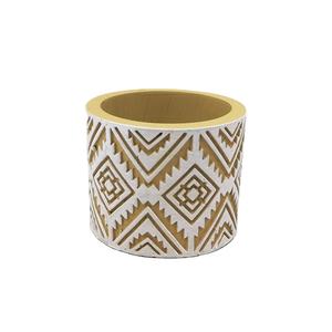 Offre Spéciale petit Pot de <span class=keywords><strong>fleur</strong></span> en béton à Base ronde jaune à Texture de treillis - Product Image 3