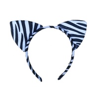 Bandeau léopard en peluche avec oreilles de chat, bandeau d'animal pour bal masqué et festival