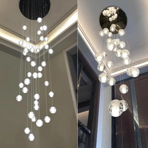Bolle <span class=keywords><strong>lampadari</strong></span> <span class=keywords><strong>a</strong></span> <span class=keywords><strong>sfera</strong></span> di cristallo luce per soggiorno Foyer scala soffitto alto lampadario moderno lampadario luci <span class=keywords><strong>a</strong></span> sospensione - Product Image 4