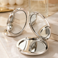 Miroir de maquillage compact pliable double face personnalisé avec logo sur mesure
