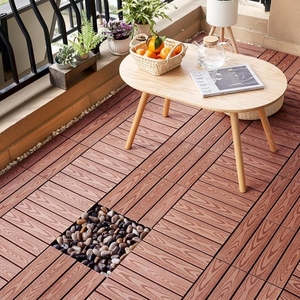 Wpc Outdoor Easy Installation Patio Roof Garden Kitchen Interlocking Composite WPC Deck Tile Terrace Decking - Product Image 5