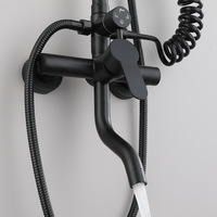 Ensemble de douche noir pour salle de bain, mitigeur de douche