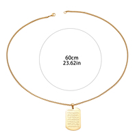 Collar con Colgante de Verso Religioso del Corán, Ayatul Kursi, Islámico, Árabe, Musulmán, Alá, Joyería de Moda de Acero Inoxidable y Titanio para Hombre