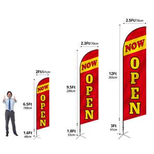 Proveedor de bandera de plumas duradera, Bandera de lágrima personalizada, bandera cuadrada con publicidad - Product Image 3