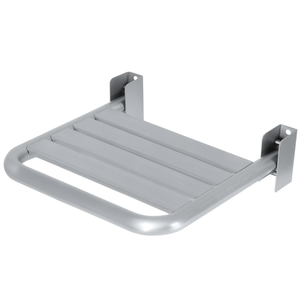 Sedile Doccia Pieghevole in Acciaio Inox Satinato 40x30 Cm con Supporto Fisso per Bagno - Product Image 2