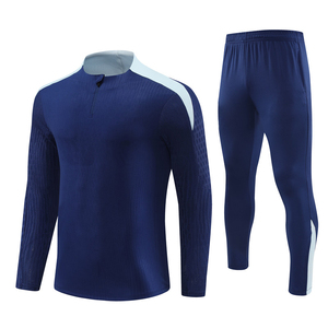 Automne hiver combinaison d'entraînement à manches longues 24/25 équipe de France demi-fermeture éclair équipe européenne Clubs compétition uniforme en stock - Product Image 1