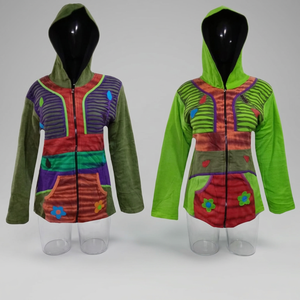 2022 Best Unisex Stylish Soft Fabric Casual Jacket Wholesale Fashionable Indian Designs Hosiery Button Ruffles Feathers Candy - Product Image 4