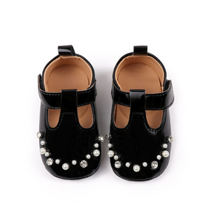 Nueva Llegada, Zapatos Casuales Planos Marry <span class=keywords><strong>Jan</strong></span> de Moda para Bebés Niñas, Diseño de Perlas con Cierre de Velcro para Recién Nacidos - Product Image 6