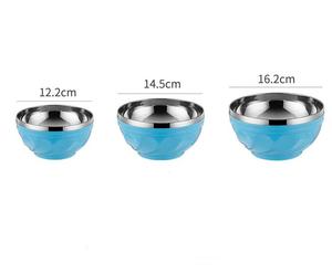 Bols à Mélanger Doubles Couches en Acier Inoxydable, Bols Métalliques <span class=keywords><strong>Color</strong></span>és Qualité Alimentaire pour Enfants, Joli Bol à Riz et Soupe pour la Maison, Cadeau pour Enfants - Product Image 5