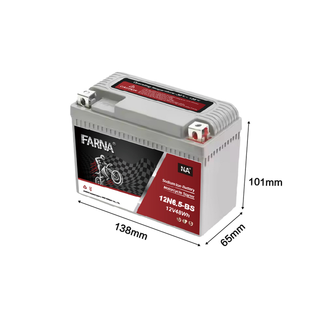 High Temperature Resistance Na+ 12V 4Ah Sodium Ion Battery 12N6.5-BS for Motorcycle Start and Scooter Premium Quality Product