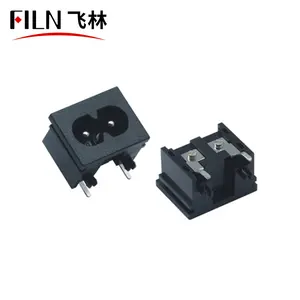 Filn DB-08 Iec 60320 C8 2 Pin Pcb Mount 110V Stekker Inlaat Ac Power Socket