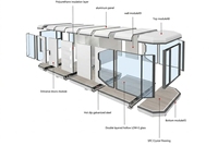Cabine Acoustique Modulaire Préfabriquée Apple Cabin, Tiny House 20ft 40ft, Maison Capsule Spatiale en Acier Léger pour Glamping, Resort, Airbnb, Bureau Mobile