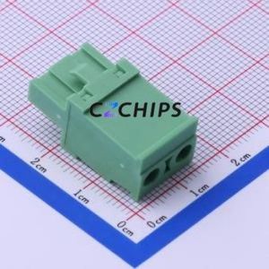 DB2EKB-7.62-2P-GN-S Plug-in Terminal Block P=7.62mm Connector Male Plug 1x2P 7.62mm Green - Product Image 2