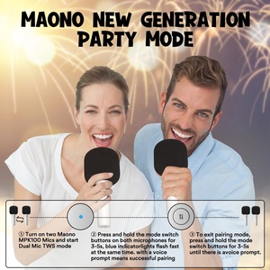 MAONO <span class=keywords><strong>HiFi</strong></span>卡拉ok麦克风便携式3合1手持麦克风，带蓝牙5.0扬声器，适用于电脑派对迷你儿童无线卡拉ok麦克风 - Product Image 6