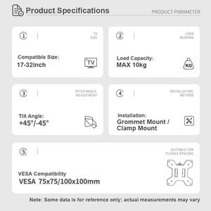 Bras à ressort à gaz réglable <span class=keywords><strong>double</strong></span> pour <span class=keywords><strong>support</strong></span> de moniteur <span class=keywords><strong>Support</strong></span> de montage <span class=keywords><strong>VESA</strong></span> <span class=keywords><strong>Support</strong></span> d'ordinateur pour Max 32 Inch - Product Image 6