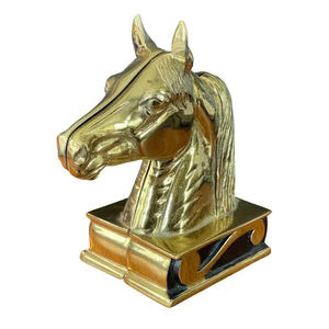 Sujetalibros de caballo de semental pulido de latón vintage decorativo de último diseño - Product Image 2