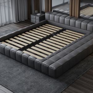 <span class=keywords><strong>Lit</strong></span> bas <span class=keywords><strong>japonais</strong></span> moderne et simple 1,5 m <span class=keywords><strong>Lit</strong></span> double Tatami avec rangement en bois avec 2 tables de chevet pour meubles de chambre à coucher - Product Image 2