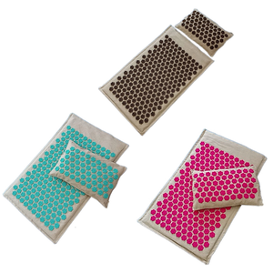 CZFIT - Juego de colchoneta de acupresión premium, ecológica, de lino natural y fibra de coco, para alivio del dolor - Product Image 1