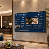 Écran commercial ultra HD 86 pouces à cadre fin pour aéroport, centre commercial, hôtel, affichage numérique LCD mural 86 pouces