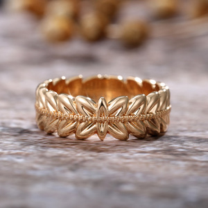 Anello Creativo a Foglia di Grano per Donne, Elegante Accessorio Ispirato al Raccolto per Outfit Quotidiani - Product Image 3