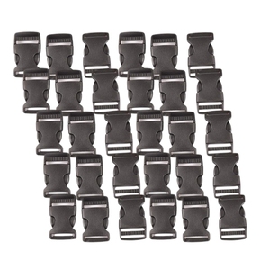 30 fibbie a sgancio rapido in plastica POM nera da 25 mm, fibbie laterali regolabili per zaini, collari per cani, cinture - Product Image 1