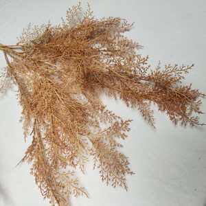 MEIYU007 Plumes de fleurs artificielles blanchies, feuilles de <span class=keywords><strong>fougère</strong></span> Tiki blanches, arrangement de fleurs conservées pour décoration de mariage - Product Image 6