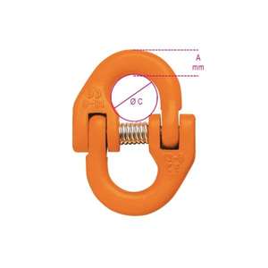 BETA - 080900312 ROBUR-Enlaces de conexión de elevación acero de aleación, pintado-ELEMENTOS EAN 8054809426471 PARA FIJACIÓN - Product Image 2