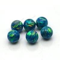 Opale Synthétique Perles Rondes Sphère Pierres Précieuses En Vrac Plein Trou Bleu Clair Forme Ronde Opale Pierre Prix